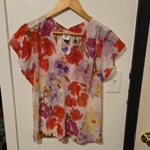 Cabi Floral Blouse